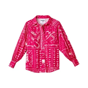 Wrangler X Barbie™ Western Balloon Pink Blouse