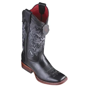 Black Square Toe Cowgirl Boots