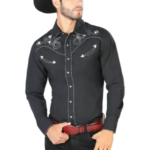 Men's Western Flower Embroidered Shirts