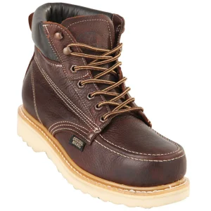 Brown Moc Toe Work Boots H593 Grisly Finish