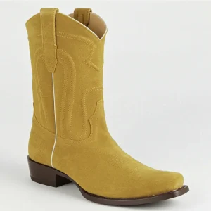 Antique Saddle Suede Western Square Toe Boots 7x