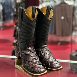 Black Cherry Pirarucu Boots