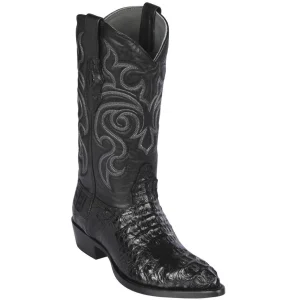 Black Hornback Caiman Western Boots J-Toe