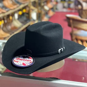 Lucky 7x Black Cowboy Hat