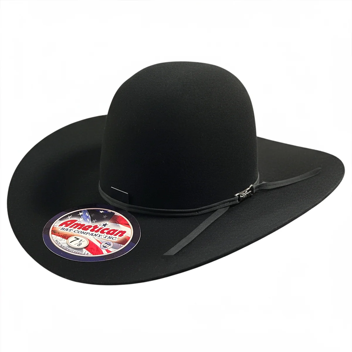 6x Black Open Crown Cowboy Hat – Image 2