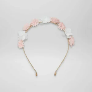 Serre-tête 'fleurs' Blanc