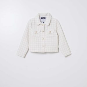 Veste en tweed boutonnée Beige