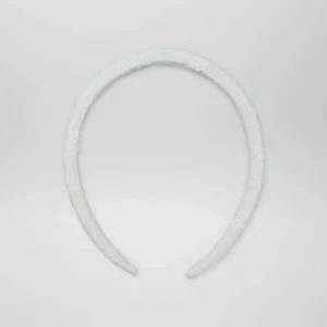 Serre-tête brodé Blanc
