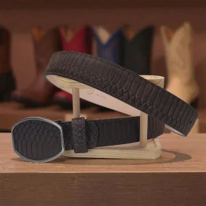 Brown Printed Snakeskin Belt