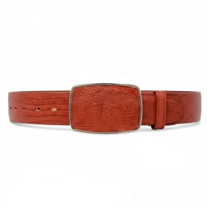 Cognac Lizard Belt
