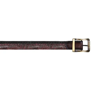 Black Cherry Caiman Belt