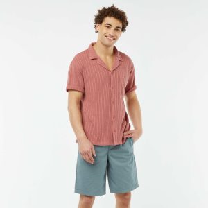 Bermuda en twill uni BLEU