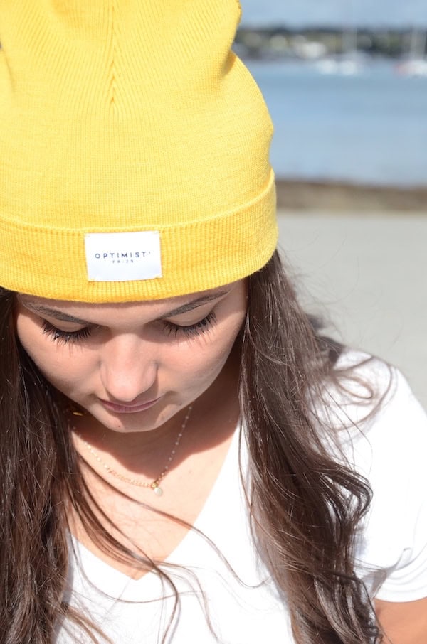 ABBY – Bonnet Mixte – 100% Mérinos – Jaune