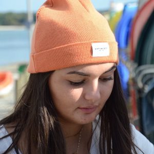 ALBAN – Bonnet Mixte – 100% Mérinos – Orange