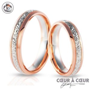 Alliance Femme Or Rose Argent
