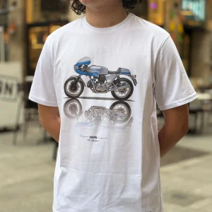 TSHIRT DUCATI motifs bleu ciel