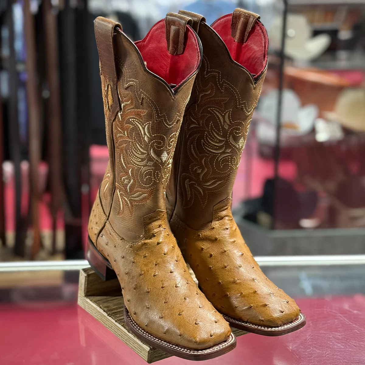 Amber Ostrich Cowgirl Boots – Image 2