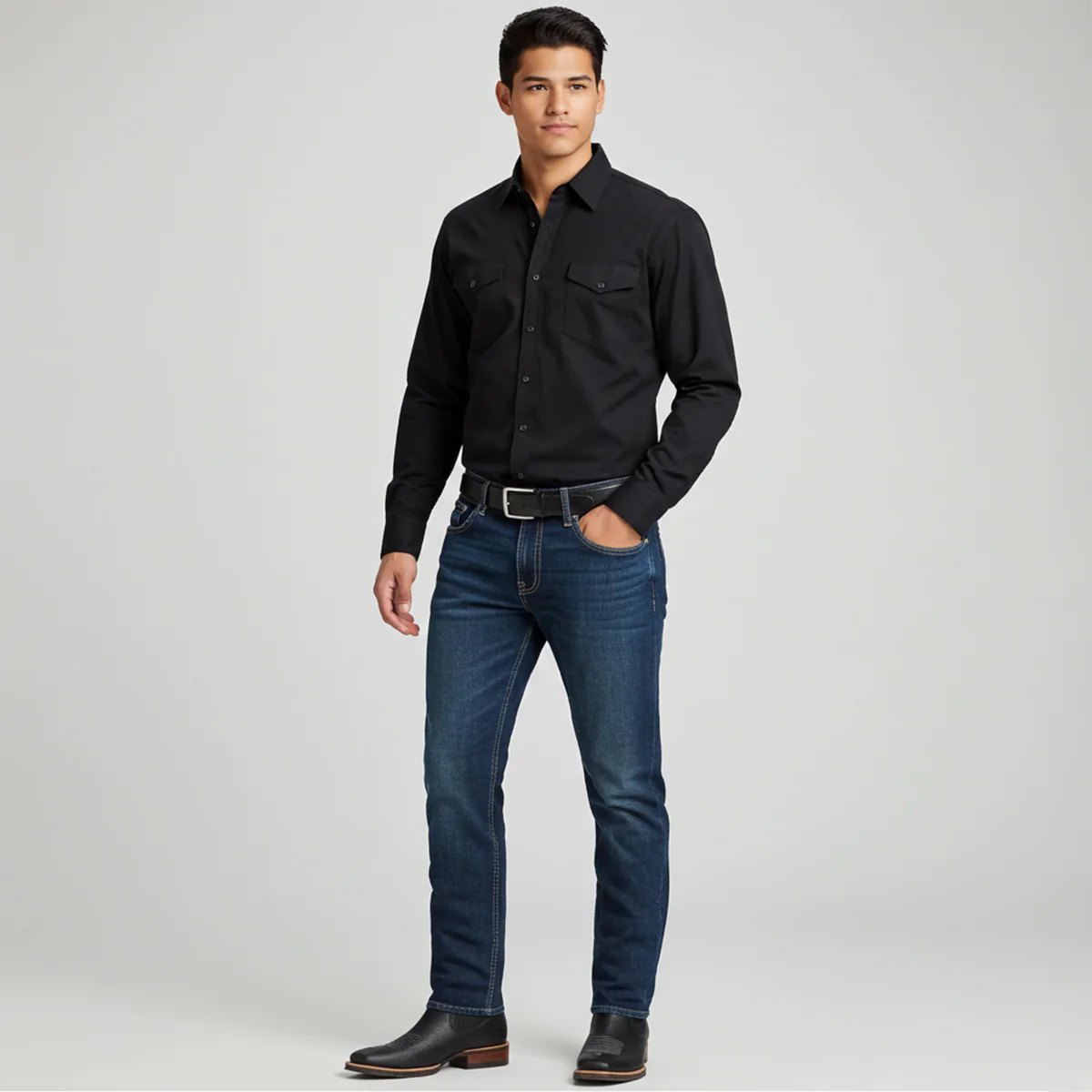 Mens Square Toe Ankle Boots – Image 3