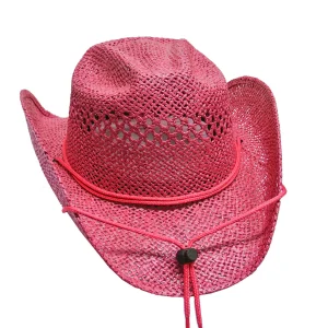 Fuchsia Cowgirl Straw Hat