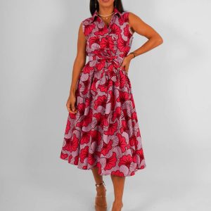 Robe chemise à plis Dakar