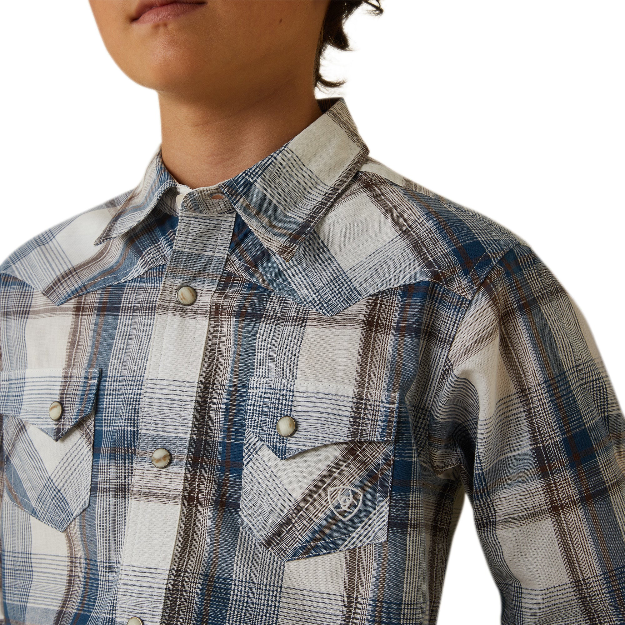 Kids Haston Retro Snap Long Sleeve Shirt – Image 3