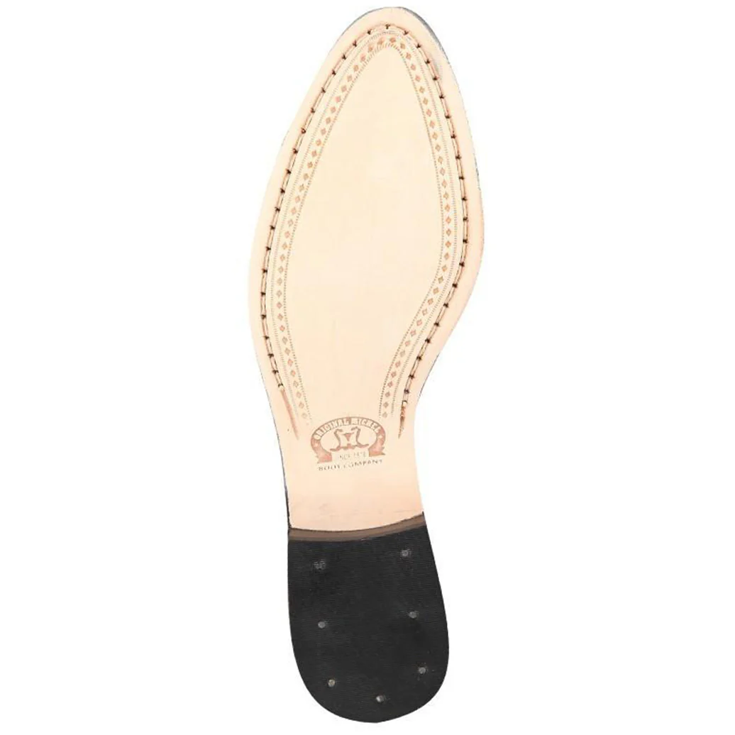 Men's Burgundy Deer Leather Botines Charros H61 – Image 2