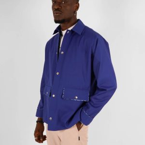Veste à liseré bleu cobalt