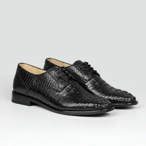 Black Crocodile Oxford Dress Shoes