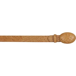 Amber Smooth Ostrich Belt