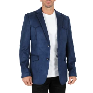 Men's Navy Blue Western Sport Coat