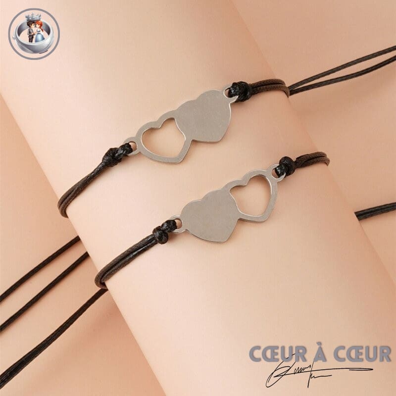 Bracelet Double Coeur Sisters – Image 4