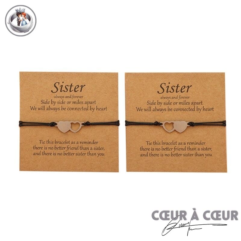 Bracelet Double Coeur Sisters – Image 2