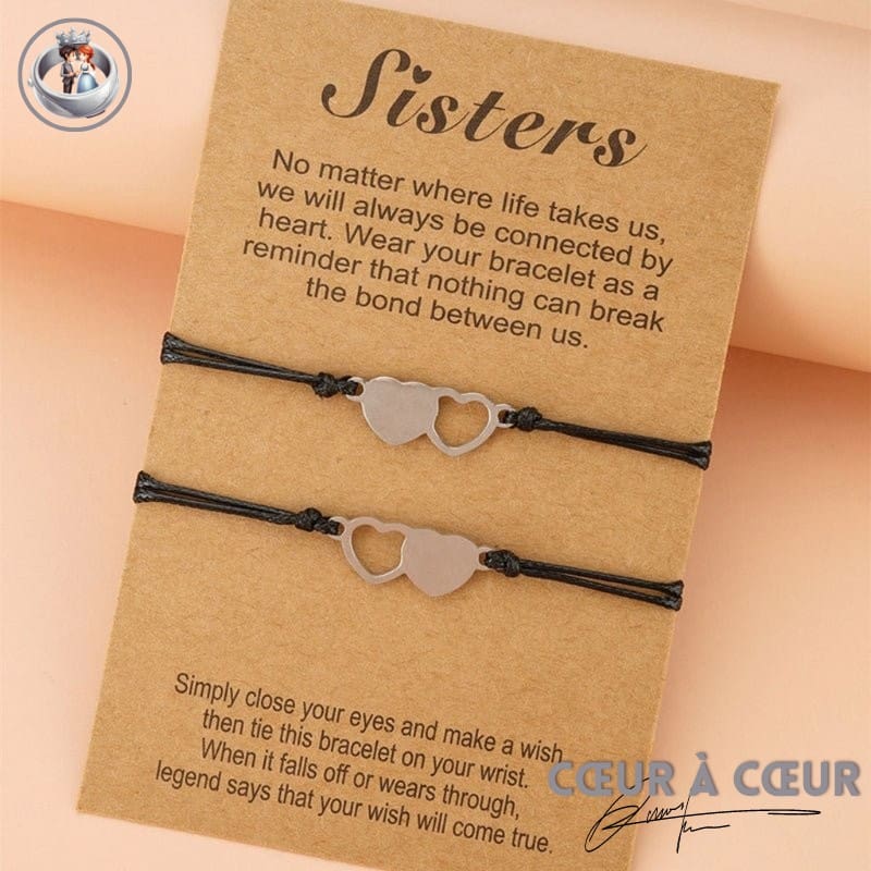 Bracelet Double Coeur Sisters – Image 8