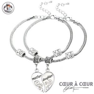 Bracelet Mère Fille (Argent)
