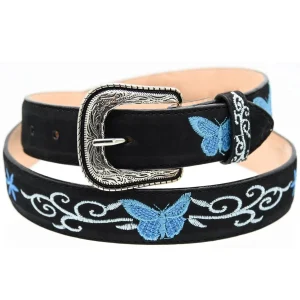 Blue Butterfly Cowgirl Belt