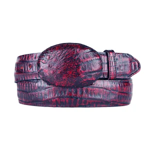 Black Cherry Caiman Belt
