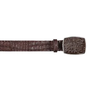 Brown Caiman Hornaback Belt