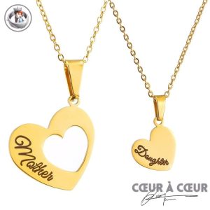 Collier Cœur Mère Fille