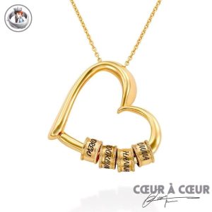 Collier Coeur Prénom Gravé