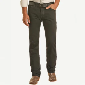 Black Slim Straight Jeans