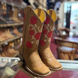 Flowered Women's Cowboy Boots