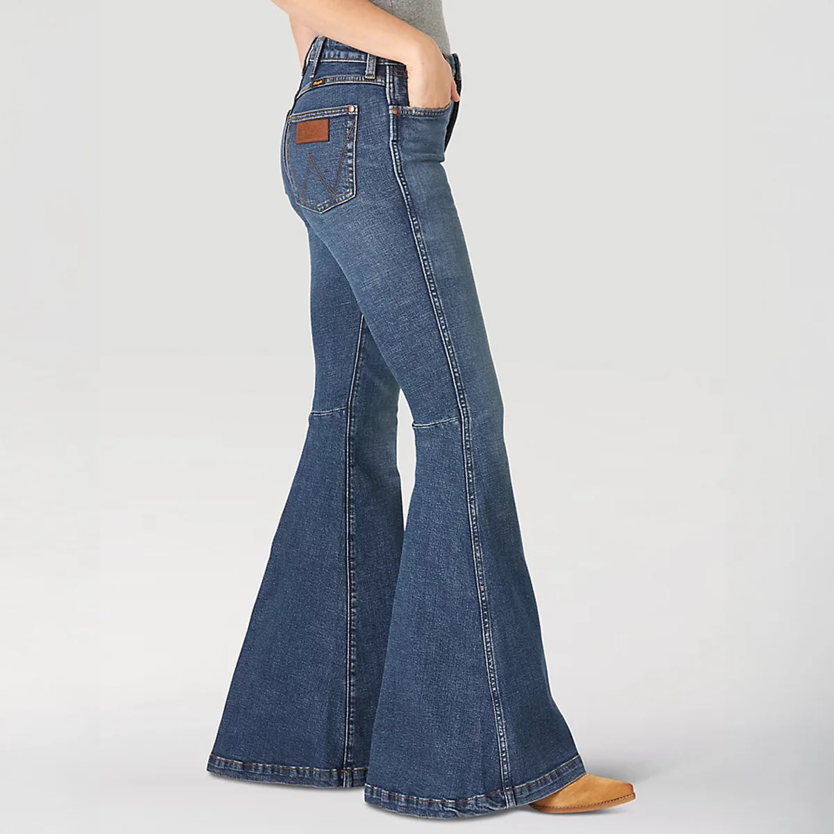 Paige Retro High Rise Flare Jeans – Image 2